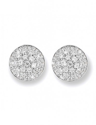 Katy Craig Orecchini A Cerchio Piccoli In Acciaio Inox 316L Con Zirconia Cubica Pave - Diametro 13 Mm, Ipoallergenici, Con Confezione Regalo
