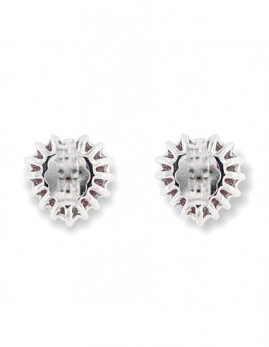 Orecchini Oro Bianco Cuore Zirconi Rossi/Bianchi [9fc18ff8]