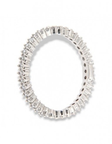Anello Oro Bianco Eternity 2MM Zirconi Bianchi [667bb482]