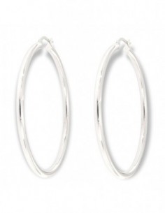 Orecchini Oro Bianco Cerchi Grandi Diametro 55MM [acabce9c]