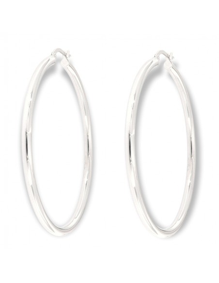 Orecchini Oro Bianco Cerchi Grandi Diametro 55MM [acabce9c]