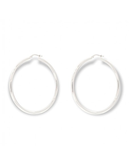Orecchini Oro Bianco Cerchi Grandi Diametro 55MM [5a5bf743]