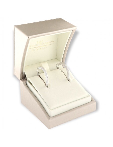 Orecchini Oro Bianco Cerchi Godronati [ffade543]