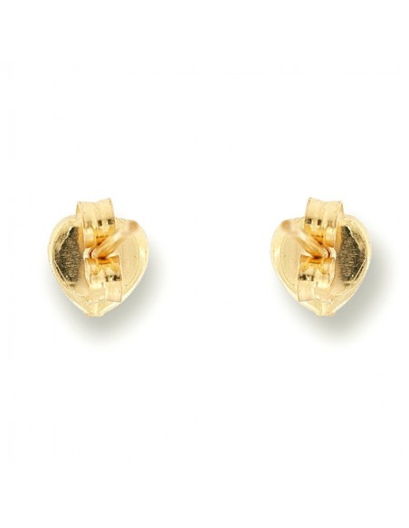 Orecchini Oro Giallo Cuore Rosso Zircone Centrale [40f39ba4]