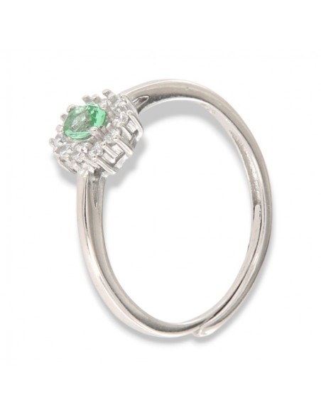 Anello Argento Rodiato Principessa Verde Mela 4x3M [6f487278]