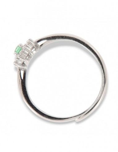 Anello Argento Rodiato Principessa Verde Mela 4x3M [d855b37c]