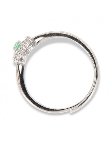 Anello Argento Rodiato Principessa Verde Mela 4x3M [d855b37c]