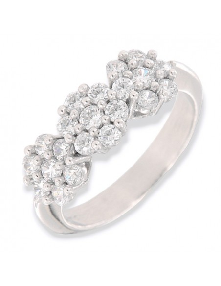 Anello Argento Rodiato Trilogy Magic Zirconi Bia. [9f6fac04]