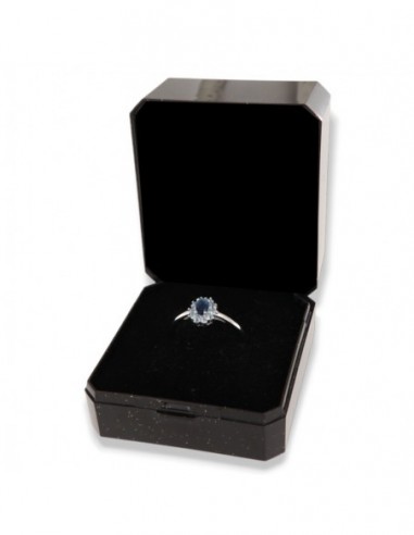 Anello Argento Rodiato Principessa Blu Zirconi Laterali Blu [0fadedaa]