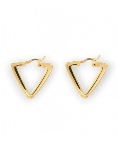 Orecchini Argento Dorato Cerchi Triangolari [4ad762c8]