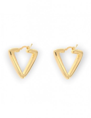 Orecchini Argento Dorato Cerchi Triangolari [4f8725d6]