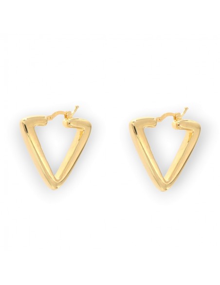 Orecchini Argento Dorato Cerchi Triangolari [4f8725d6]