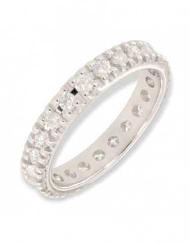 ANELLO ORO BIANCO GIRODITO ETERNITY 23 DIAMANTI DA 0,03 0,71 CARATI [f681fc60]