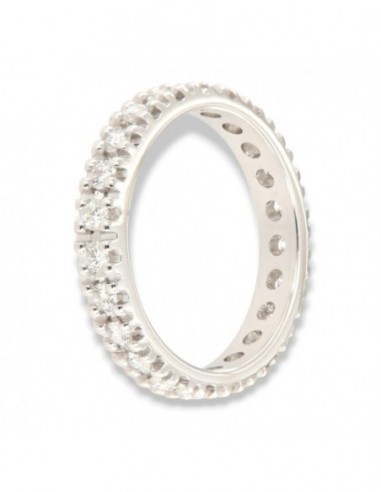 ANELLO ORO BIANCO GIRODITO ETERNITY 23 DIAMANTI DA 0,03 0,71 CARATI [f3d1bb7e]