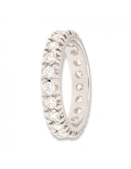 Anello Oro Bianco Eternity 1,05 Carati Diamanti [5896f5ba]