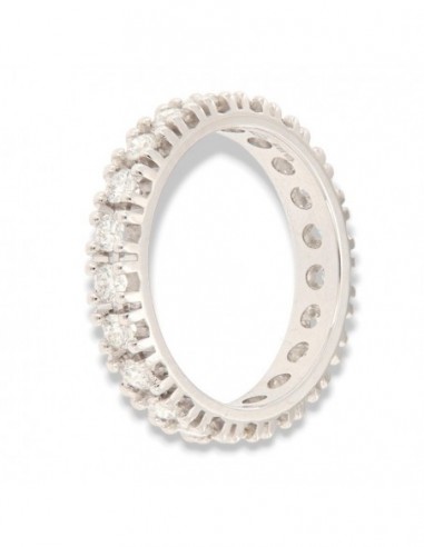 Anello Oro Bianco Eternity 1,05 Carati Diamanti [2b740f44]