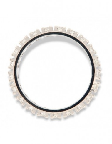 Anello Oro Bianco Eternity 1,05 Carati Diamanti [9c69ce40]