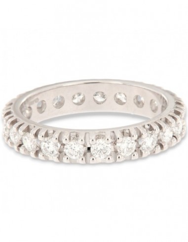 Anello Oro Bianco Eternity 1,05 Carati Diamanti [454f8d4d]