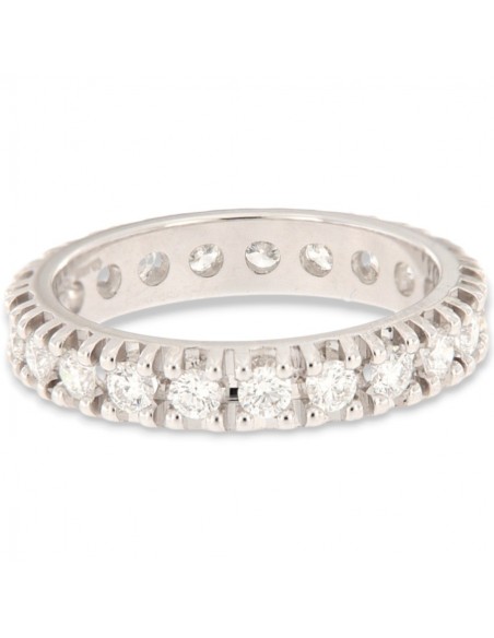 Anello Oro Bianco Eternity 1,05 Carati Diamanti [454f8d4d]