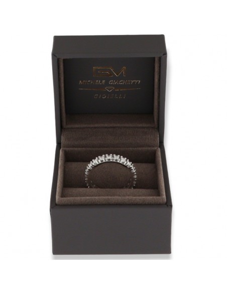 Anello Oro Bianco Eternity 1,05 Carati Diamanti [f2524c49]