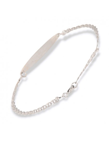 Bracciale Oro Bianco Neonato Piastra Centrale [b3ea2a35]