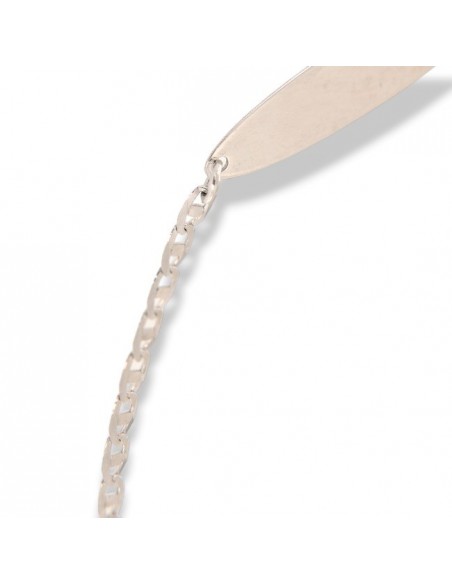 Bracciale Oro Bianco Neonato Piastra Centrale [ca377c30]