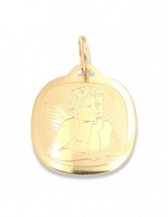 Ciondolo Oro Giallo Putto Rilievo Piastra [e36b03be]