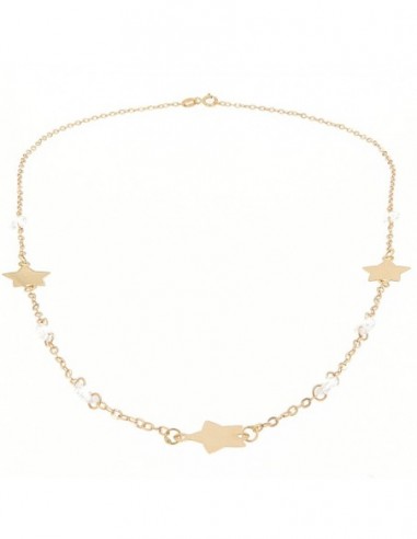 Collana Oro Gialla Stelle Con Zirconi A Goccia [a63e3d20]