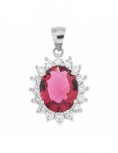 Ciondolo Argento Rodiato Principessa Rossa 11X9MM [34615539]