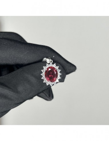 Ciondolo Argento Rodiato Principessa Rossa 11X9MM [dce8ada8]