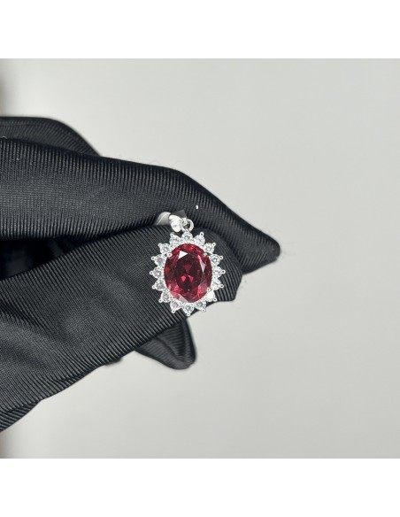 Ciondolo Argento Rodiato Principessa Rossa 11X9MM [dce8ada8]