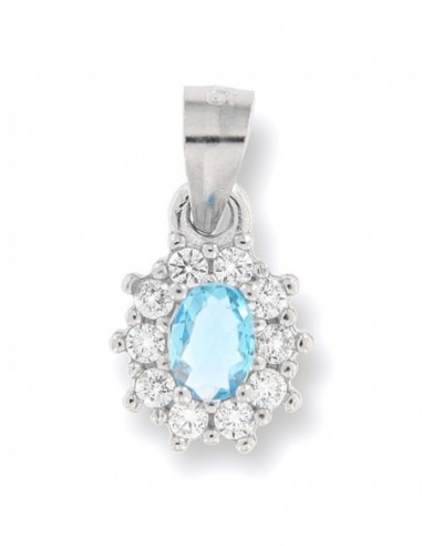 Ciondolo Argento Rodiato Principessa Celeste 4x3MM [3bffa799]