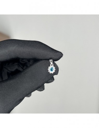 Ciondolo Argento Rodiato Principessa Celeste 4x3MM [05c0b714]