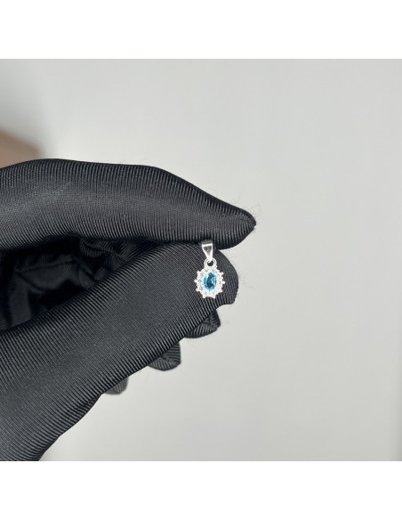 Ciondolo Argento Rodiato Principessa Celeste 4x3MM [05c0b714]