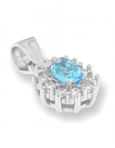 Ciondolo Argento Rodiato Principessa Celeste 4x3MM [b2dd7610]
