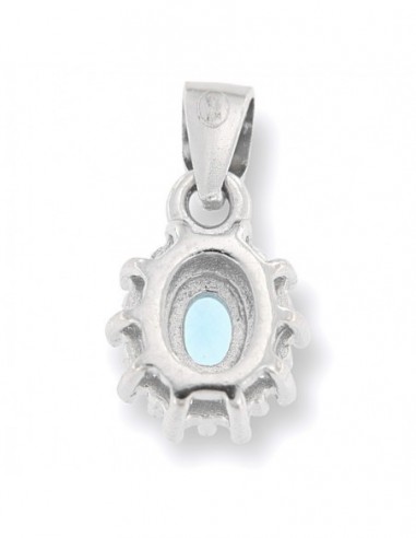 Ciondolo Argento Rodiato Principessa Celeste 4x3MM [b78d310e]