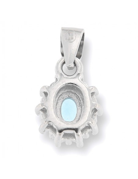 Ciondolo Argento Rodiato Principessa Celeste 4x3MM [b78d310e]