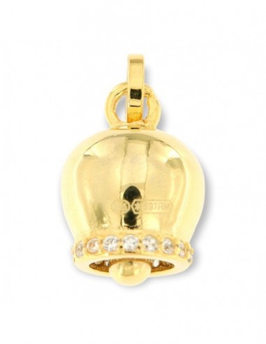 Ciondolo Argento Dorato Campana Con Zirconi [ff3fc92f]