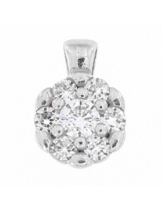 Ciondolo Oro Bianco Punto Luce 7MM [ffac7771]