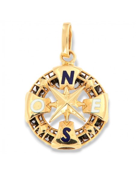 Ciondolo Oro Giallo Rosa Dei Venti [cd93e932]
