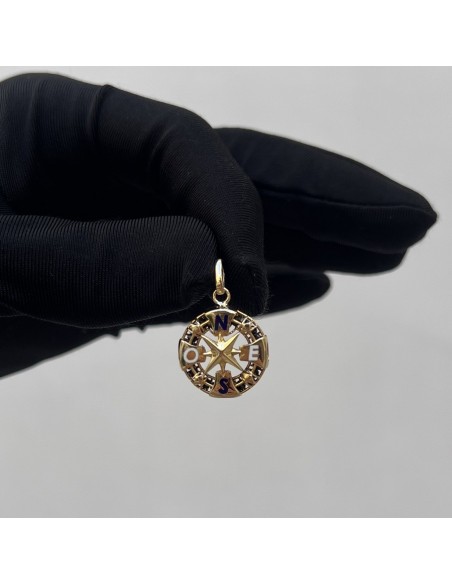 Ciondolo Oro Giallo Rosa Dei Venti [47e2c52a]