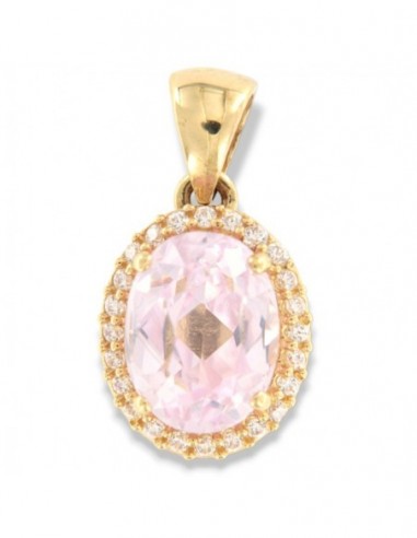 Ciondolo Oro Giallo Principessa Rosa 8x6MM [51ffa3e7]