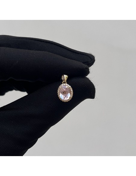 Ciondolo Oro Giallo Principessa Rosa 8x6MM [54718f5a]