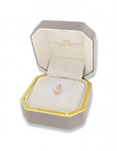 Ciondolo Oro Giallo Principessa Rosa 8x6MM [51dbb407]