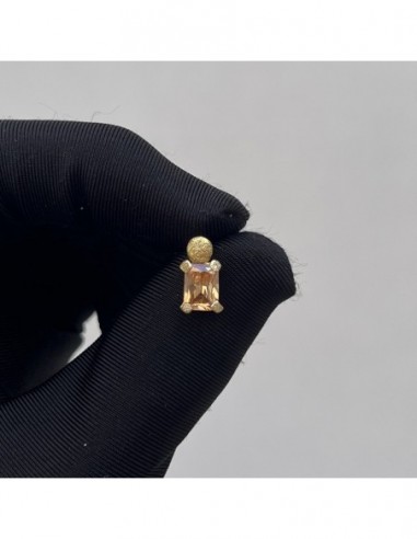 Ciondolo Oro Giallo Quarzo Citrino Satinato [30ae2531]