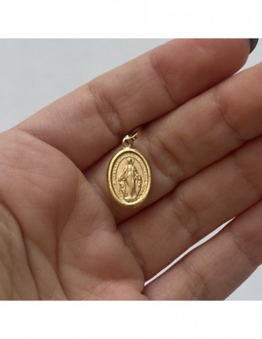 Ciondolo Oro Giallo Piastra Madonna Miracolosa [15fa670f]