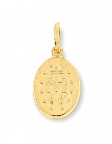 Ciondolo Oro Giallo Piastra Madonna Miracolosa [a7b7e115]