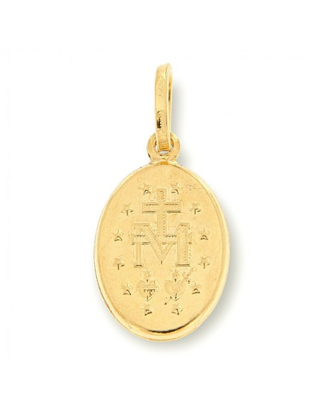 Ciondolo Oro Giallo Piastra Madonna Miracolosa [a7b7e115]