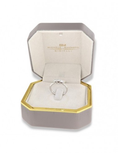 Anello Oro Bianco Trilogy Diamanti 0,58 Carati [eb3aa2d4]
