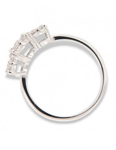 Anello Oro Bianco Trilogy Magic 0,34 Carati misura 2 centrale misura 1 laterali [3e9e1fce]